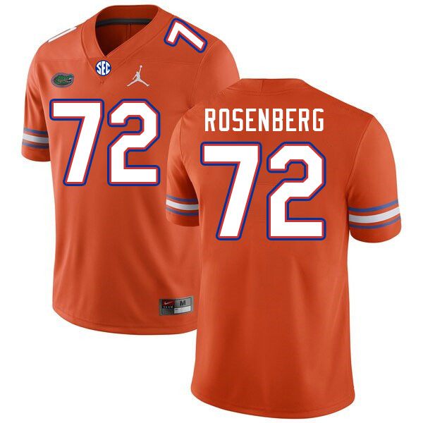 Men #72 Bryan Rosenberg Florida Gators College Football Jerseys Stitched Sale-Orange
